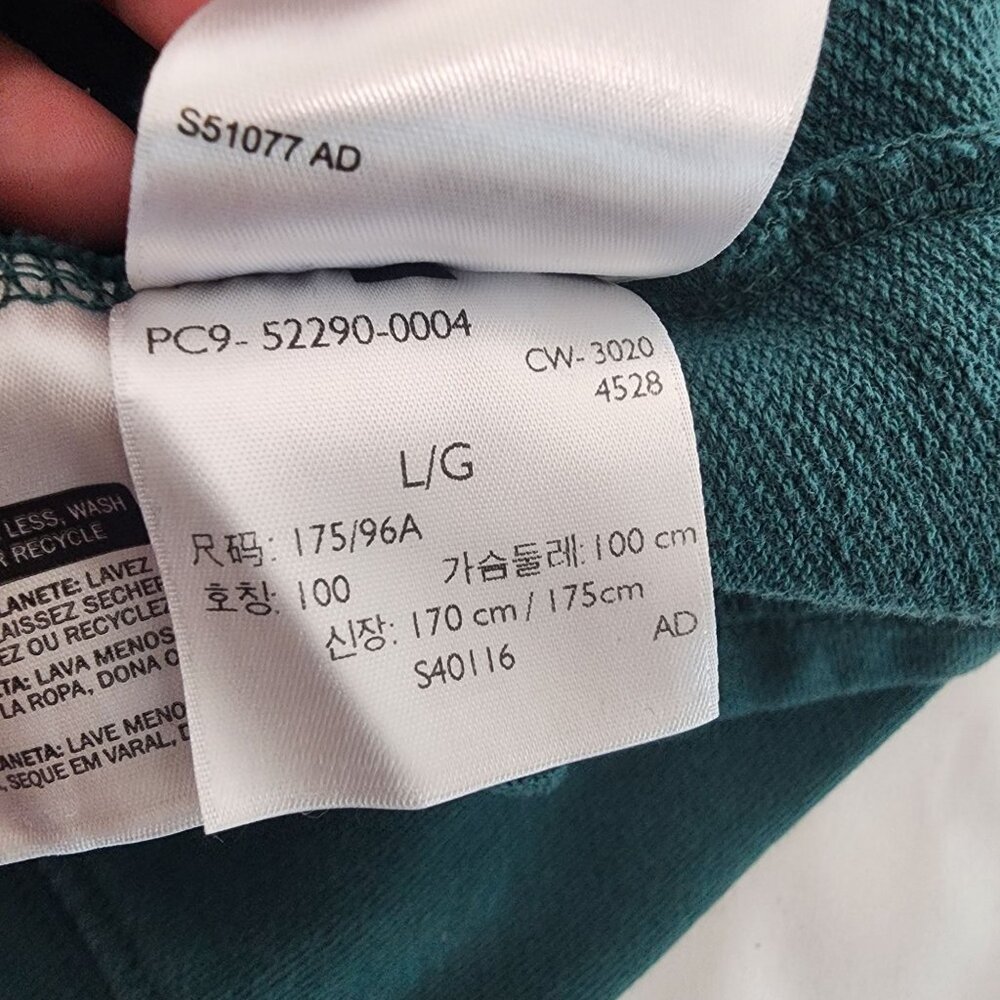 Levis Mens Relaxed Fit Hoodie L Green With Purple & Cream Stripes - Picture 11 of 16